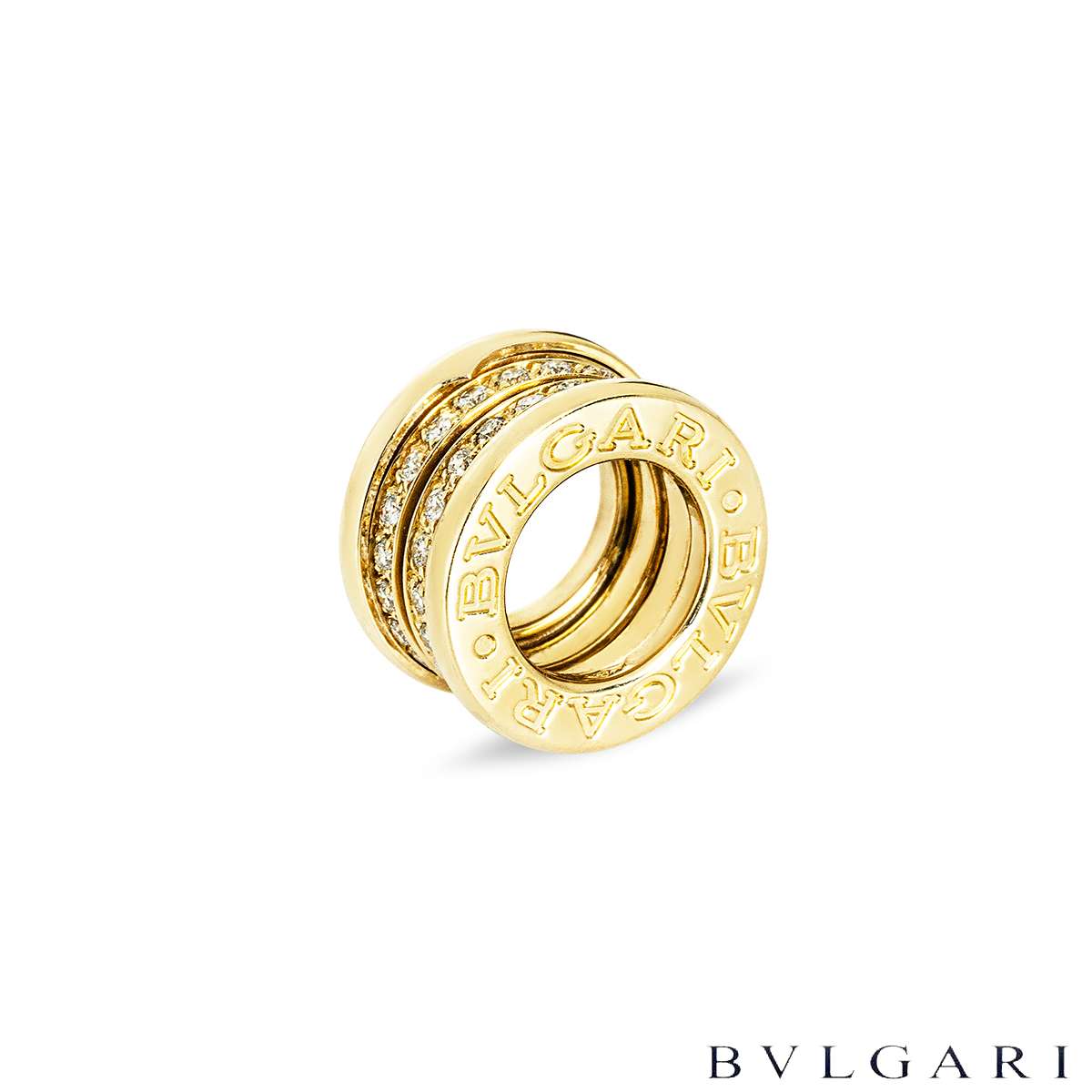 Bvlgari Yellow Gold B.Zero1 Diamond Pendant Charm